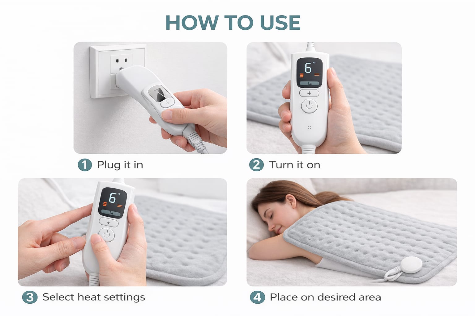 Electric Heating Pad - Model HP4076 - Image 3