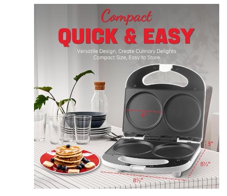 Sugar Whisk Double Mini Pancake Maker machine - Image 6