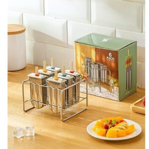 Stainless Steel Popsicle Molds, Ice Stick Ice Lolly Popsicle Stick Holder, Home-Made Reusable Diy Ice Pop Molds Fast Freezing for
