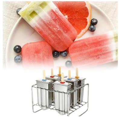 Stainless Steel Popsicle Molds, Ice Stick Ice Lolly Popsicle Stick Holder, Home-Made Reusable Diy Ice Pop Molds Fast Freezing for - Image 9