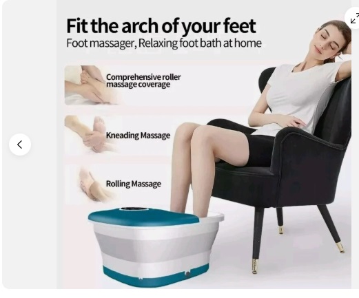 KNQZE Collapsible Foot Spa Massager MZD-02F Fast Heat Remote Control