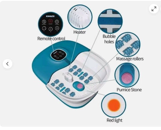 KNQZE Collapsible Foot Spa Massager MZD-02F Fast Heat Remote Control - Image 5