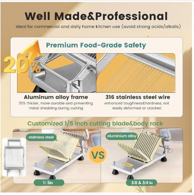 Huanyu Commercial Cheese Slicer with a wire cutter - Image 5