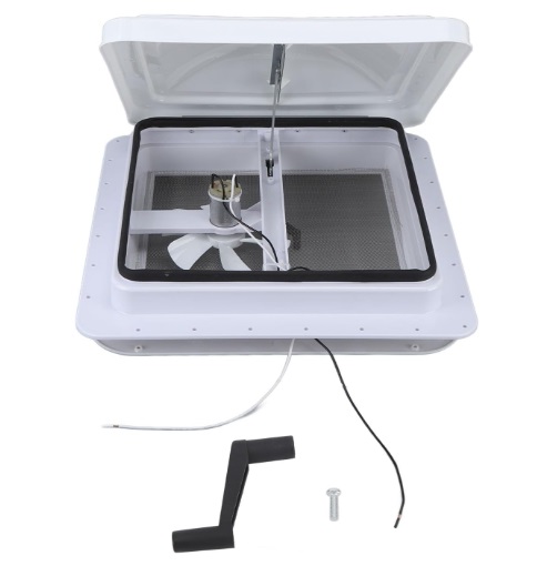 12V RV roof vent fan. It is designed to fit standard 14x14" roof openings in RVs, campers, trailers, and other vehicles - Image 6