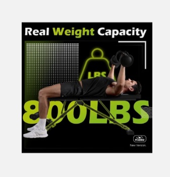 FLYBIRD Weight Bench, Adjustable Strength Training Bench for Full Body Workout with Fast Folding-New Version - Image 5