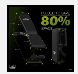 FLYBIRD Weight Bench, Adjustable Strength Training Bench for Full Body Workout with Fast Folding-New Version - Image 7