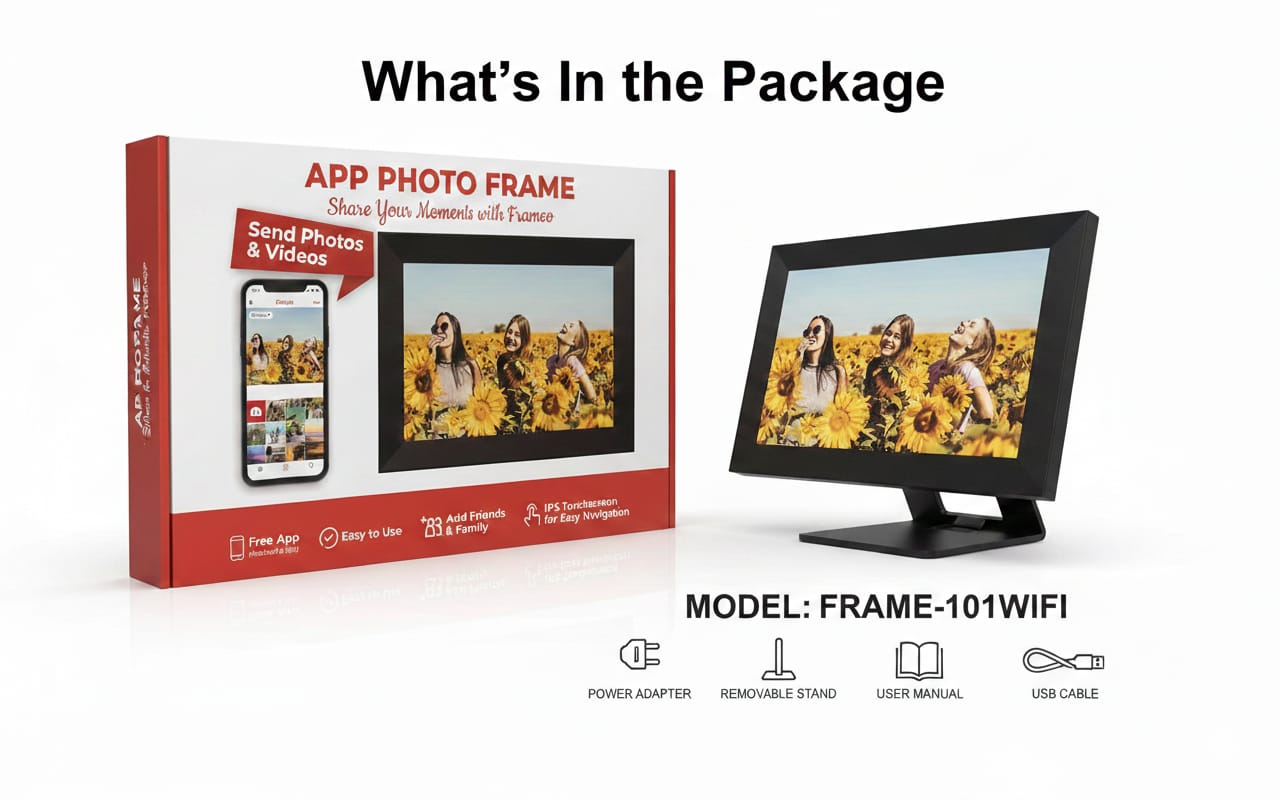 Smart Wi-Fi Digital Photo Frame – Model: FRAME-101WIFI - Image 10