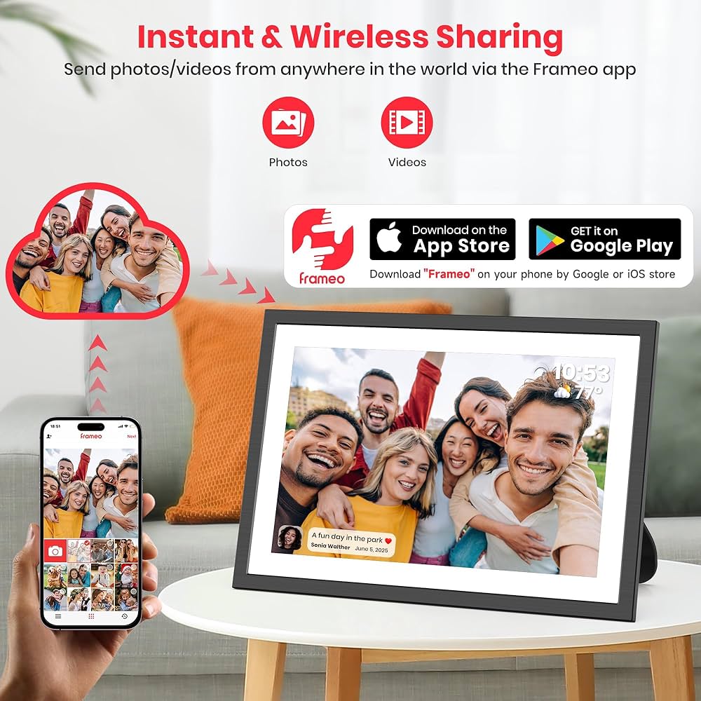 Smart Wi-Fi Digital Photo Frame – Model: FRAME-101WIFI - Image 2