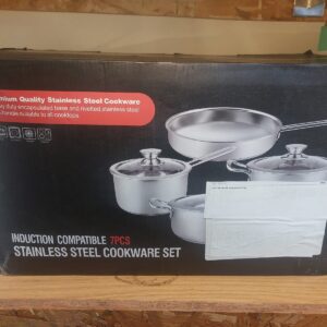 Tinsar 7-piece stainless steel cookware set