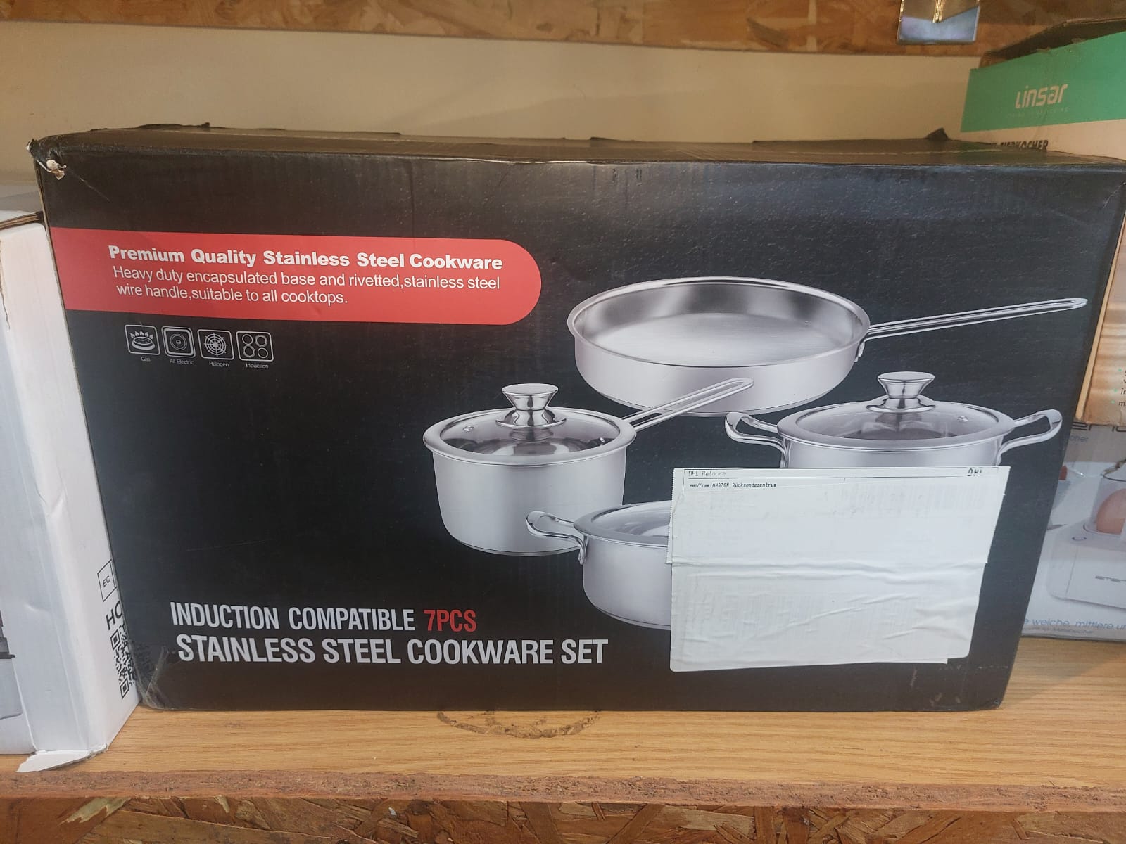Tinsar 7-piece stainless steel cookware set