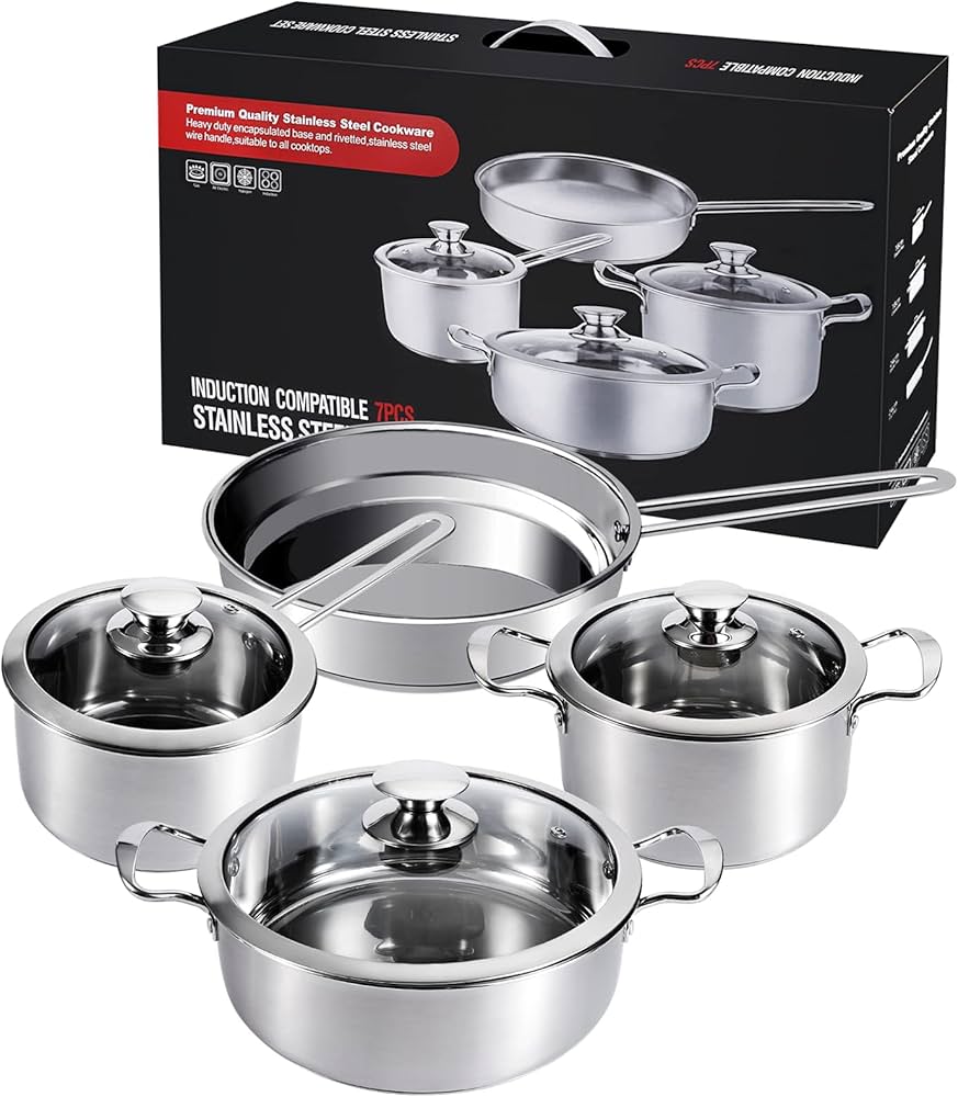 Tinsar 7-piece stainless steel cookware set - Image 6