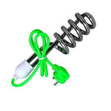 Portable electric immersion water heater (or immersion rod). It is used to heat a bucket of water quickly and efficiently