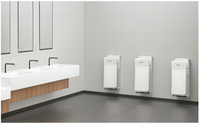 anydry 2005H Hand Dryer,Commercial Electric Hand Dryer, With Sponge Filter, Super Powerful,7-10 Seconds to dry,1750-2050 Watts (White) - Image 3