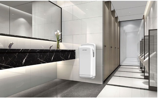 anydry 2005H Hand Dryer,Commercial Electric Hand Dryer, With Sponge Filter, Super Powerful,7-10 Seconds to dry,1750-2050 Watts (White) - Image 4