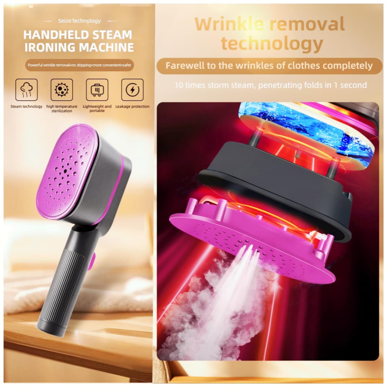 Handheld Steam Iron / Portable Garment Steamer - Image 5