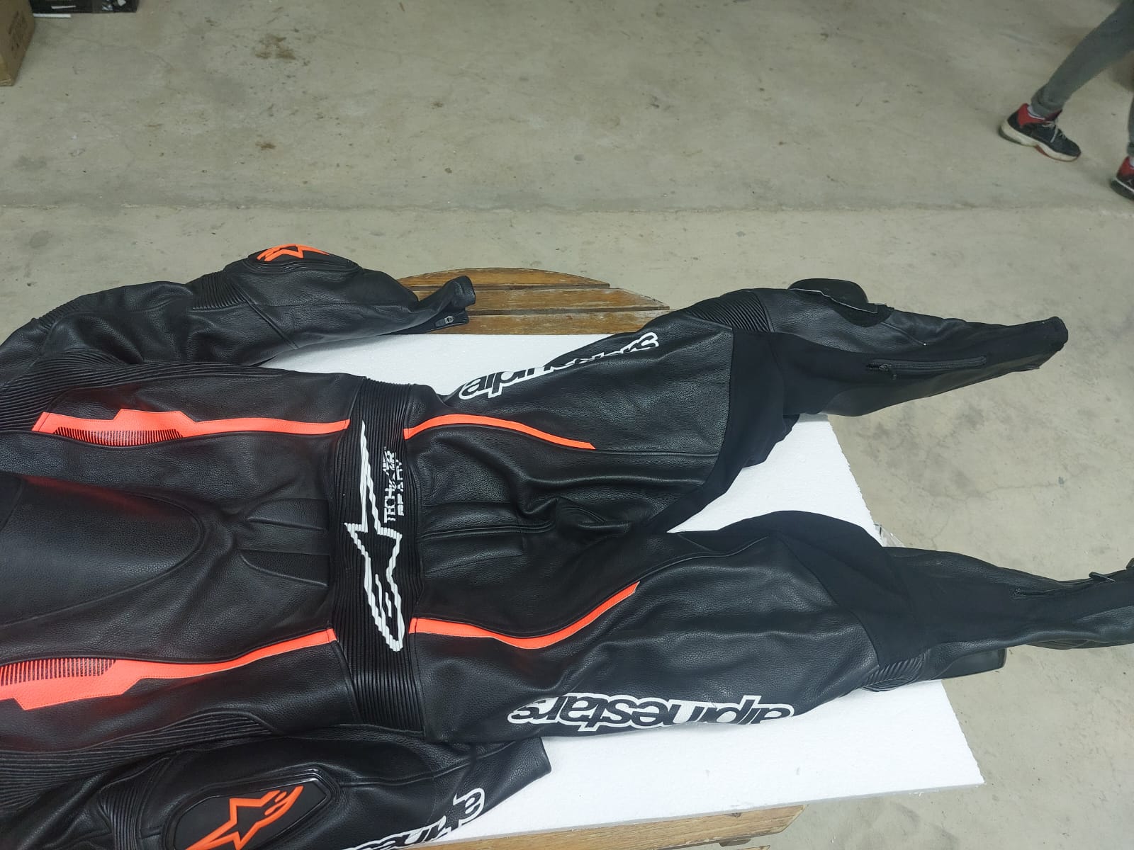 Alpinestars Fusion One Piece Suit (52) (Black/Red Fluorescent) - Image 3