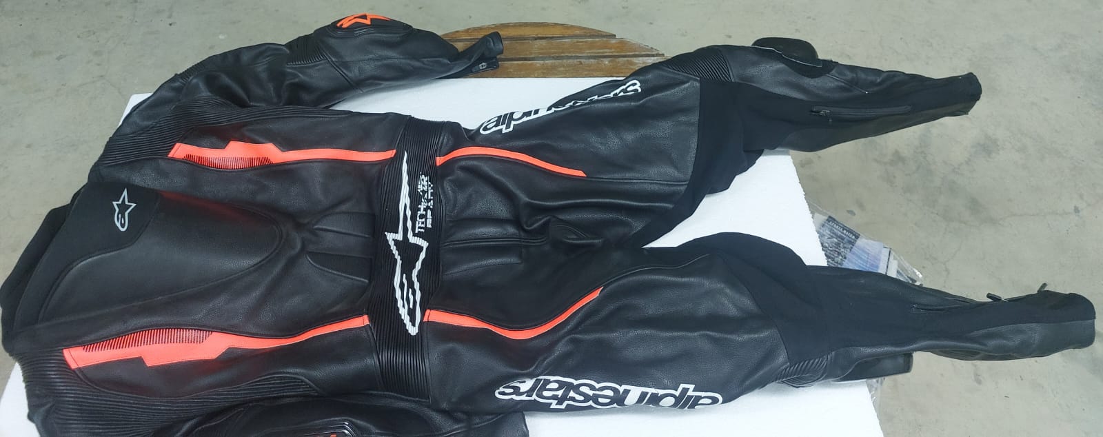 Alpinestars Fusion One Piece Suit (52) (Black/Red Fluorescent) - Image 5