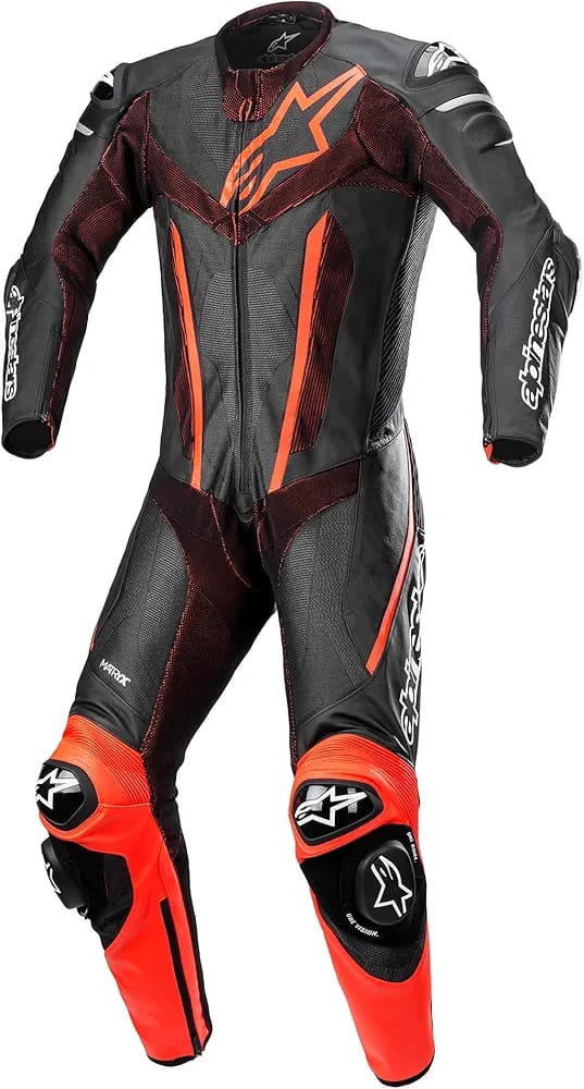 Alpinestars Fusion One Piece Suit (52) (Black/Red Fluorescent) - Image 7