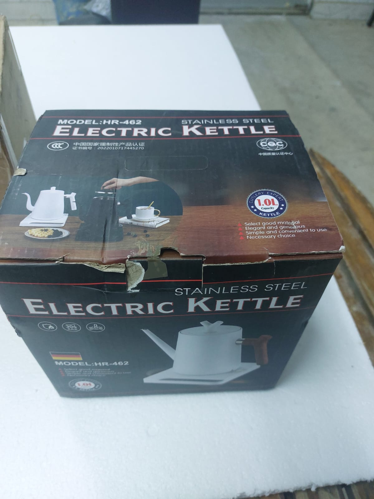 Electric Gooseneck Kettle, 1L Stainless Steel Electric Water Kettle & Coffee Kettle with Temperature Indicate, Constant Temperature, Auto Shut Off, Touch Screen Panel, 1000W Quick Heating - Image 11