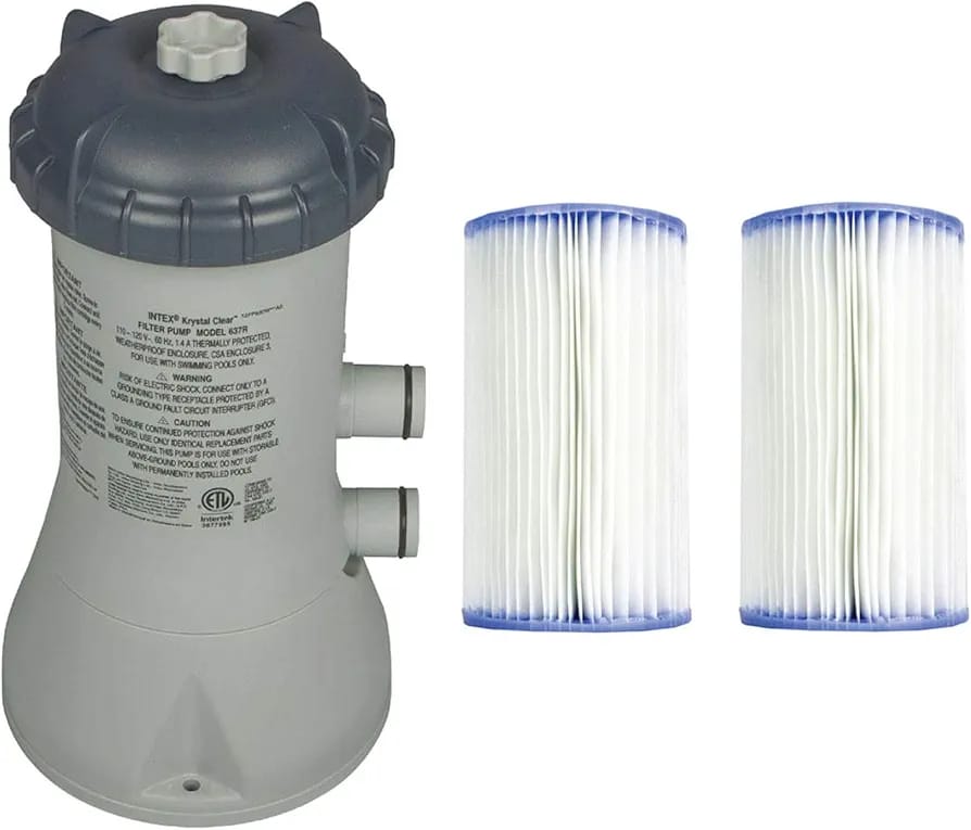 Intex 1000 GPH Easy Set Above Ground Swimming Pool Filter Pump System + Filters - Image 6