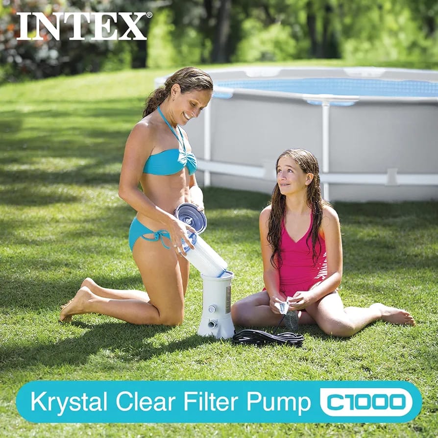 Intex 1000 GPH Easy Set Above Ground Swimming Pool Filter Pump System + Filters