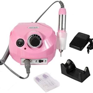 Nail Art Decoration Nail Tool - Professional Manicure Pedicure Set Nail File Professional Nail Decoration 30000rpm Electric Nail Drill Machine Kit - Pink