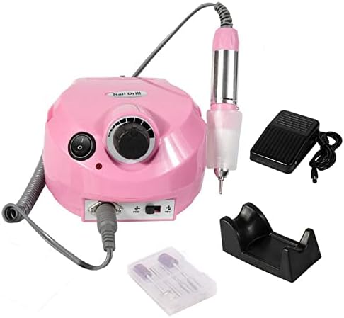Nail Art Decoration Nail Tool - Professional Manicure Pedicure Set Nail File Professional Nail Decoration 30000rpm Electric Nail Drill Machine Kit - Pink