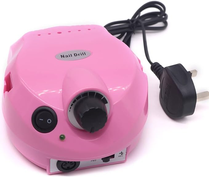 Nail Art Decoration Nail Tool - Professional Manicure Pedicure Set Nail File Professional Nail Decoration 30000rpm Electric Nail Drill Machine Kit - Pink - Image 7