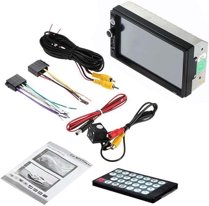 Car MP5 Player, 2 Din 12V Bluetooth Touch Screen Stereo HD, Support Bluetooth/USB Port/AUX/FM/TF/Mirrorlink, with Rear Camera and Remote Control - Image 3