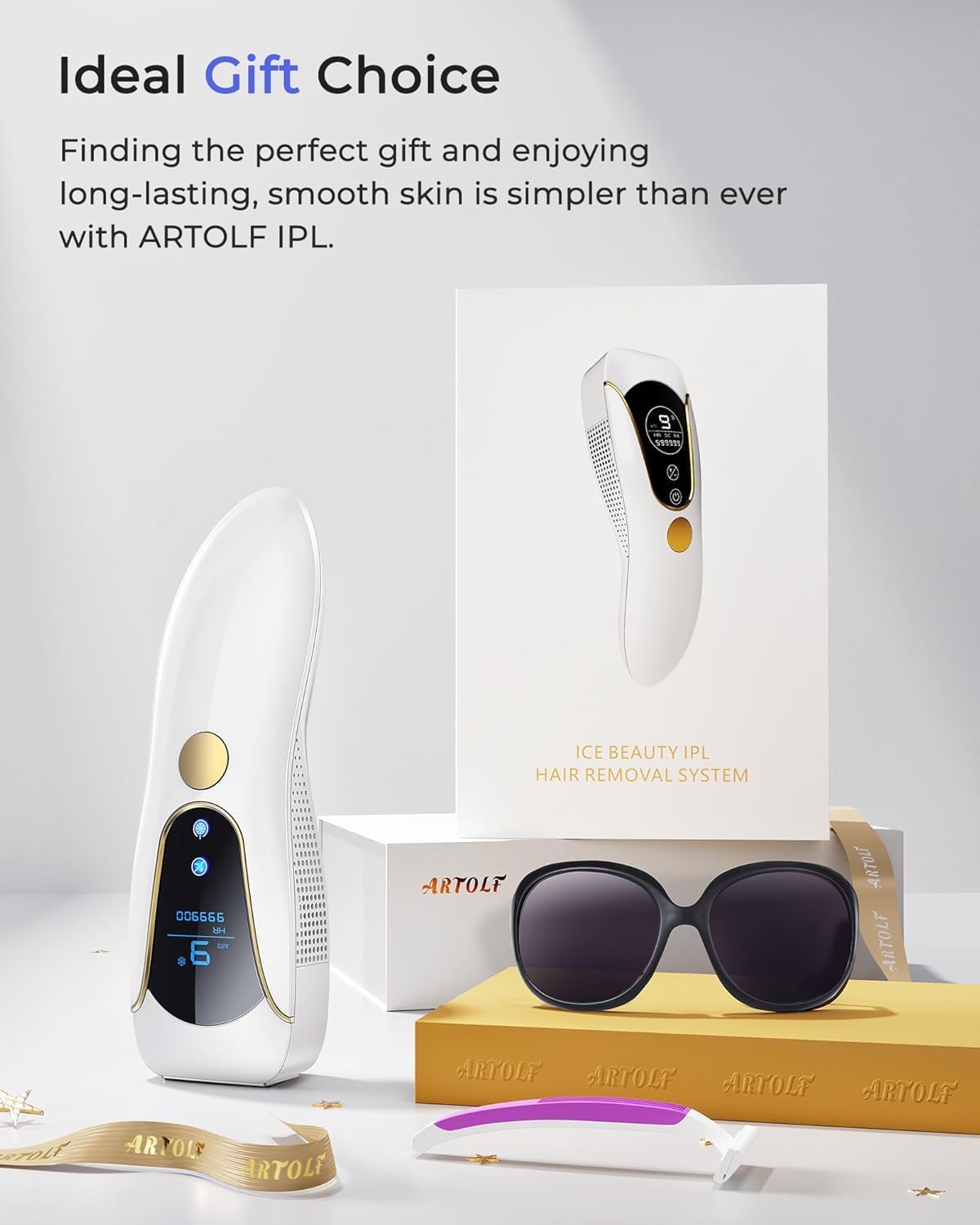 Laser Hair Removal for Women and Men, At-Home Ice-cooling Red-light Laser Epilator for Long-Lasting Hair Removal, IPL Hair Removal for Nearly Painless Treatment, Facial, Bikini - Image 4