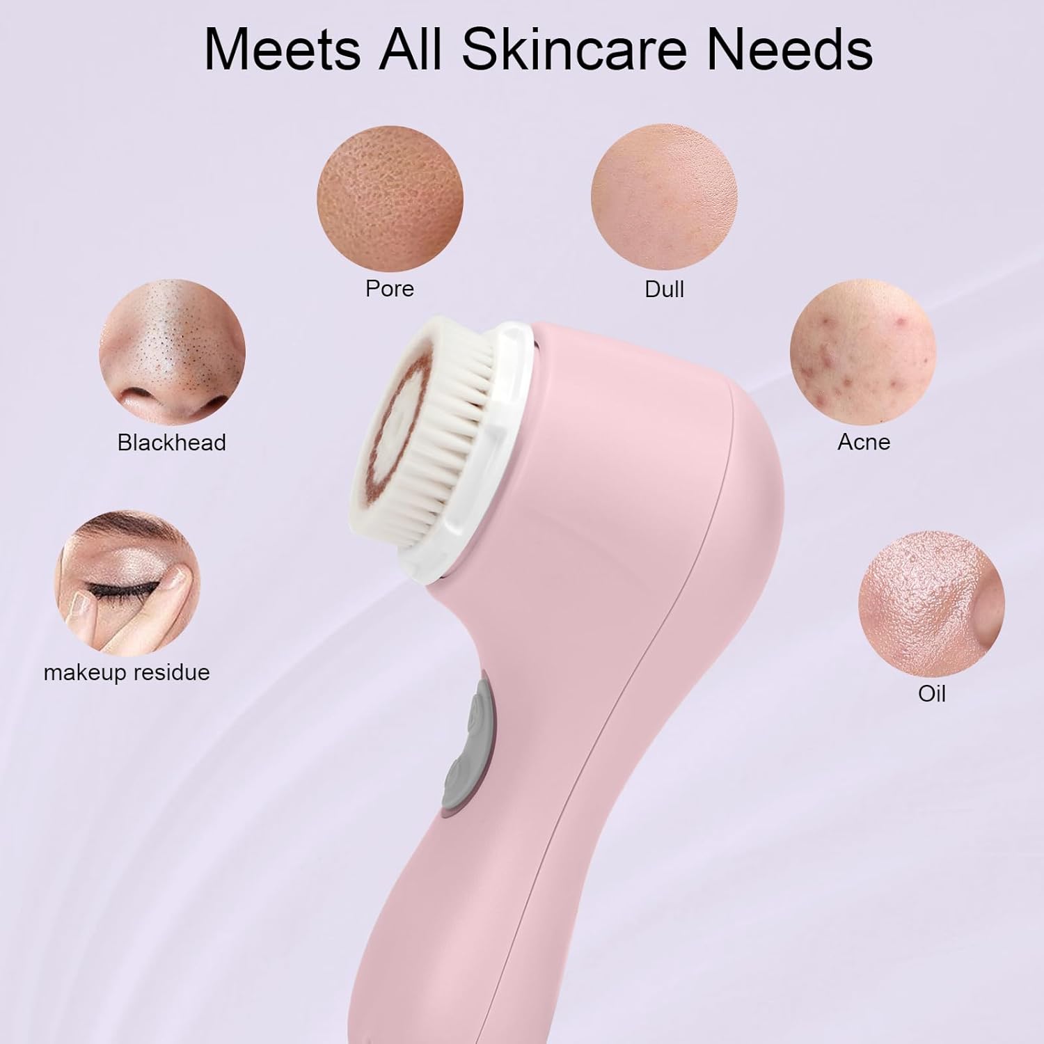 Electric Face Massager Rechargeable Cleansing Brush - Image 3