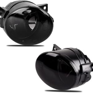 Fog Lights for Volkswagen GTI/Volkswagen Jetta 2006 2007 2008 2009 2010, Premium (VW GTI/Jetta) Fog Lamps Replacement, 1 Pair (Smoke Lens)