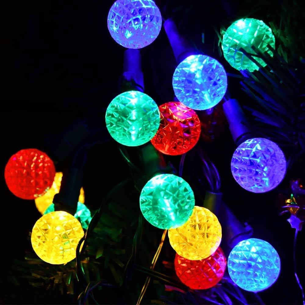 Extrastar Globe String Lights Battery Operated 8 Modes Colorful LED Outdoor String Lights, 34ft 100 LEDs Waterproof Ball Fairy Lights for Outdoor Indoor Holiday Wedding Party Garden Decoration - Image 5