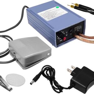Spot Welder Kit, Mini Handheld Spot Welding Machine for 18650 Battery with Foot Pedal Rechargeable Portable Adjustable Spot Welder Spot Welding Machine Pen for Home DIY