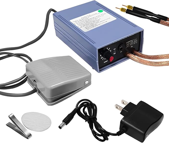 Spot Welder Kit, Mini Handheld Spot Welding Machine for 18650 Battery with Foot Pedal Rechargeable Portable Adjustable Spot Welder Spot Welding Machine Pen for Home DIY