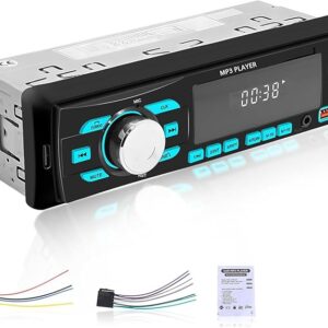 NHOPEEW 1 DIN Car Radio with Bluetooth - FM Radio Receiver