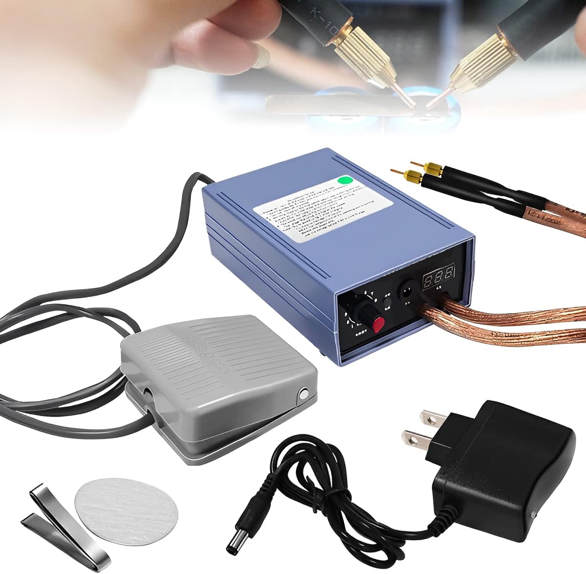 Spot Welder Kit, Mini Handheld Spot Welding Machine for 18650 Battery with Foot Pedal Rechargeable Portable Adjustable Spot Welder Spot Welding Machine Pen for Home DIY - Image 3