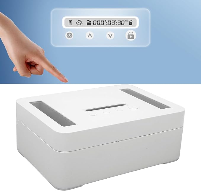 Electronics Timer Lock Box, Portable Self-Control Phone Time Lock Box with Dual Power Supply, Safe Design for Adults/Kids/Students for Habit Forming - Image 6