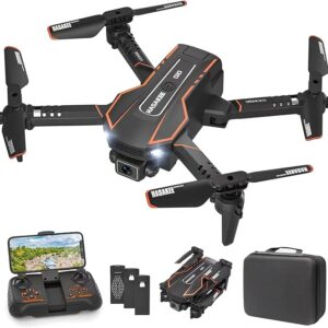 AVIALOGIC Mini Drone with Camera for Kids, Remote Control Helicopter Toys Gifts for Boys Girls, FPV RC Quadcopter with 1080P Live Video Camera, Gravity Control, 3 Batteries, Carrying Bag
