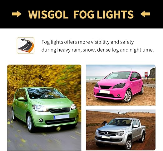 Fog Lights for Volkswagen GTI/Volkswagen Jetta 2006 2007 2008 2009 2010, Premium (VW GTI/Jetta) Fog Lamps Replacement, 1 Pair (Smoke Lens) - Image 5