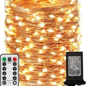 Dimable Led String Lights Plug in Fairy Lights, 333Ft/100M 1000 LEDs Silver Wire String Lights with 8 Modes and Timer,Ideal for Indoor, Outdoor, Christmas