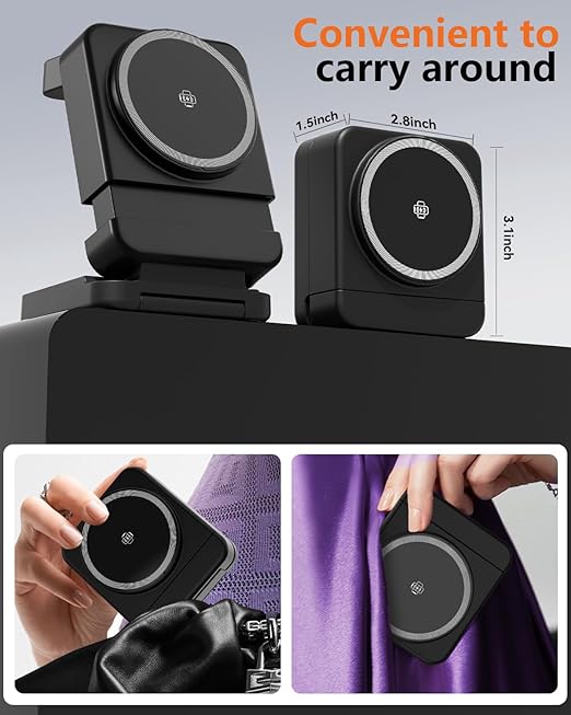 3 in 1 Foldable Wireless Charger, 15W Magnetic Charger Stand for iPhone & Samsung, Apple Watch & Galaxy Watch, AirPods & Galaxy Buds, Travel-Friendly, 25W PD Adapter Included - Image 5