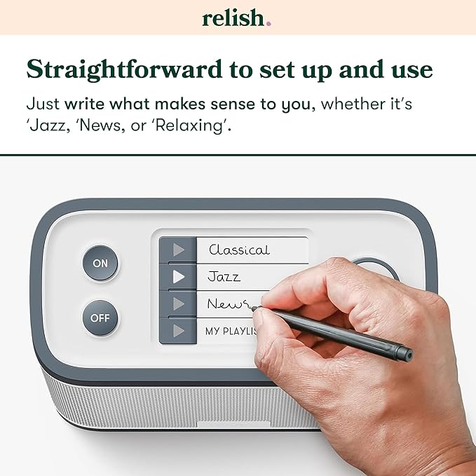 Relish - Simple Portable DAB/DAB+/FM Radio and MP3 Music Player for Seniors, those with Dementia, Alzheimer’s or Visually Impaired – USB, Large Buttons, Simple Design, Easy to Use - Image 6