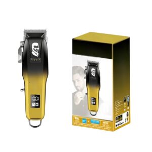 Unisex KM-709 A Men's Trimmer And Electric Hair Clipper | Rechargeable Professional Electric Hair Clipper and Hair Trimmer | 120-Minute Run Time for The Razor | (Golden & Black)