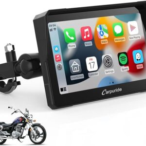 Motorcycle CarPlay Screen Carpuride W702– Wireless 7" HD Waterproof Touchscreen