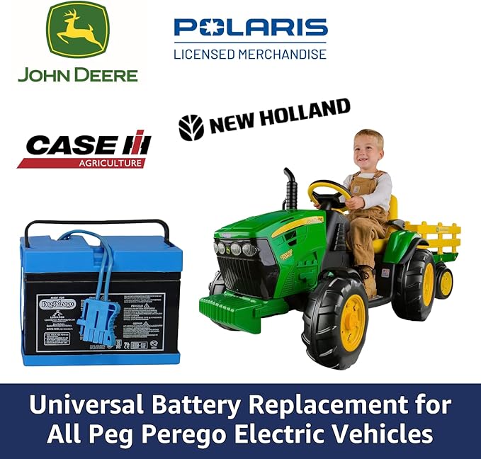 Peg Perego Official 12 Volt Replacement Battery for Ride on Toys. All Season Performance. Works with John Deere, Polaris, and Case IH licensed Peg Perego Ride on Toys - Image 6