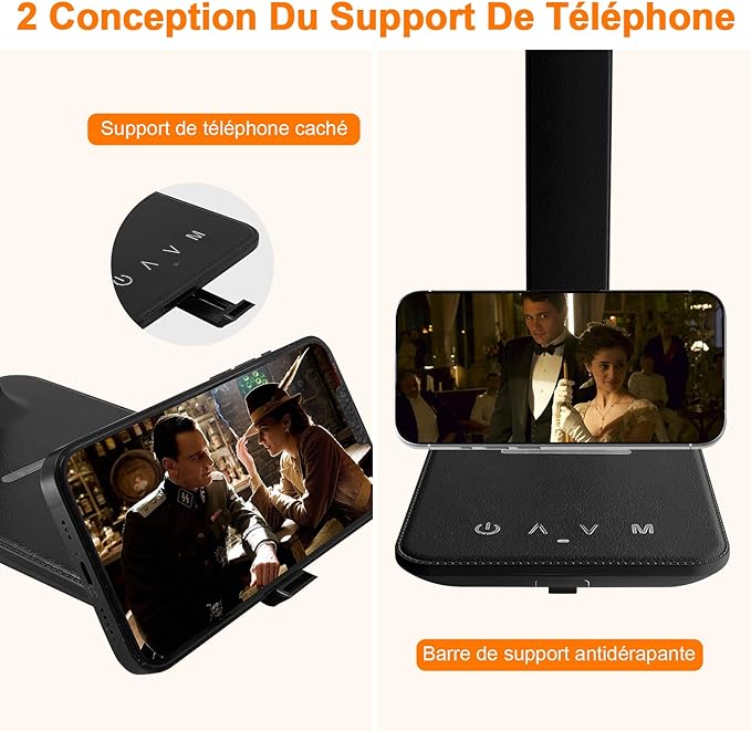 LED Desk Lamp, Foldable Dimmable Bedside Lamp with 5 Colour Modes and 5 Brightness Levels, USB Charging Port, for Reading Work (Black-Pro) - Image 4