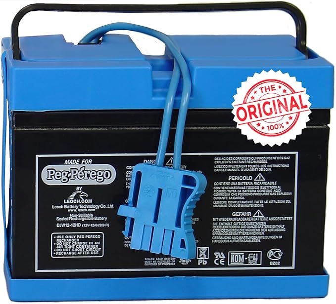 Peg Perego Official 12 Volt Replacement Battery for Ride on Toys. All Season Performance. Works with John Deere, Polaris, and Case IH licensed Peg Perego Ride on Toys