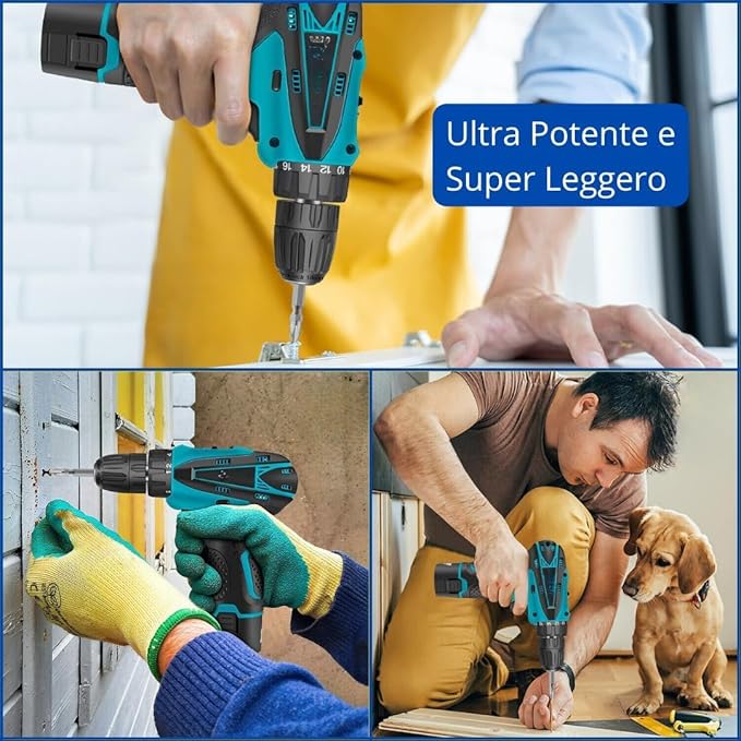 Cordless Drill, Mini Angle Grinder, Flexible Electric Cutter with 4 Discs 2 48v Batteries and Charger, Complete Set - Image 6