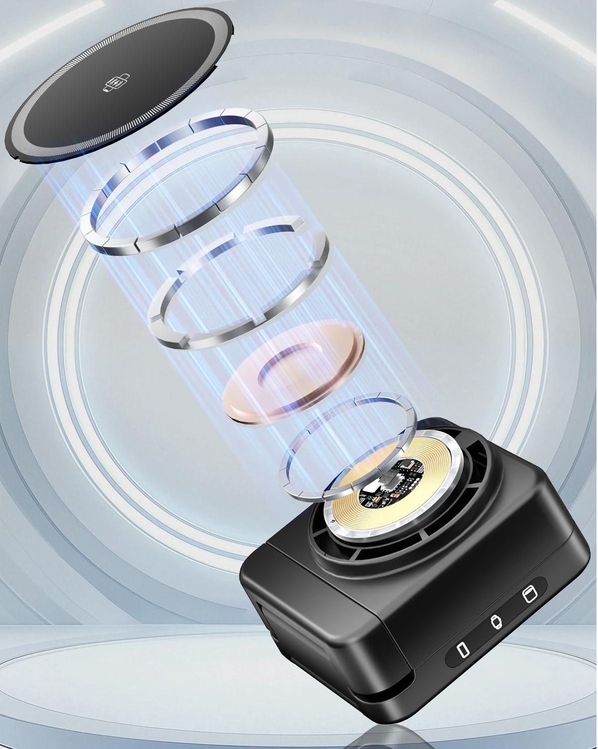 3 in 1 Foldable Wireless Charger, 15W Magnetic Charger Stand for iPhone & Samsung, Apple Watch & Galaxy Watch, AirPods & Galaxy Buds, Travel-Friendly, 25W PD Adapter Included - Image 3